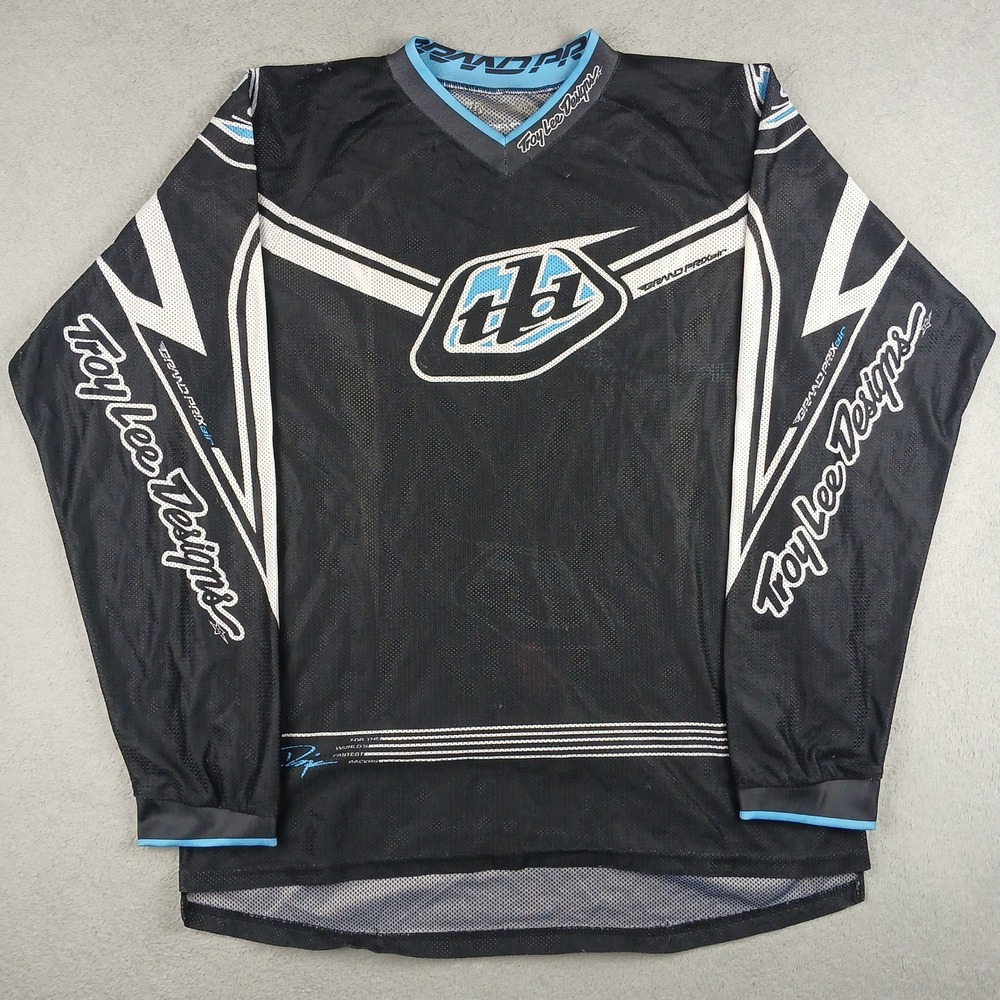 Troy Lee Designs Paintball Jersey Mens XL Black Motocross Racing TLD Shirt Y2K